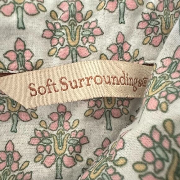 Soft Surroundings Paisley Floral Cotton Voile Tabitha Tunic Top Boho Medium - Picture 6 of 9